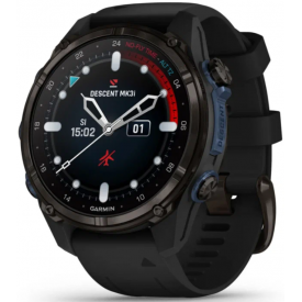 Garmin Descent Mk3i, Carbon Gray DLC Titanium with  Silicone Band, 43 мм, серый, Black, черный