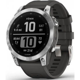 Умные часы Garmin Fenix 7, серебристый/черный