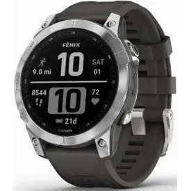 Умные часы Garmin Fenix 7, серебристый/черный