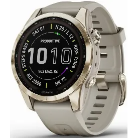 Умные часы Garmin Fenix 7S, кремовый/, Gold, золотой