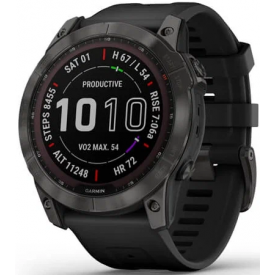 Умные часы Garmin Fenix 7X Sapphire Solar Wi-Fi GPS, серый/черный