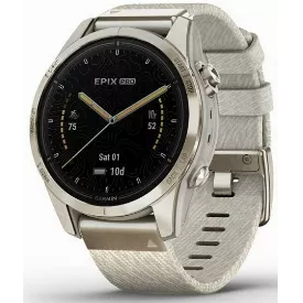 Умные часы Garmin Epix Pro (Gen 2) Sapphire Edition Titanium, 42 мм, золотистый