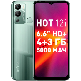 Смартфон Infinix HOT 12i, 4/64 ГБ, Dual nano SIM, зеленый