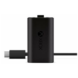 Microsoft Аккумулятор с кабелем зарядки USB Type-C для геймпада Xbox Series S/Series X/One (SXW00005), черный