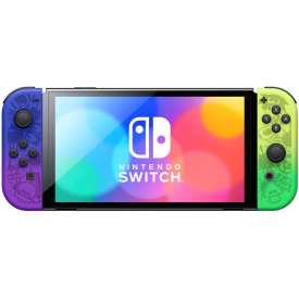 Игровая приставка Nintendo Switch OLED, 64 ГБ, Splatoon 3 Edition, фиолетовый/зеленый 