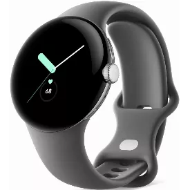 Смарт-часы Google Pixel Watch 41 мм, GPS, серебристый/черный