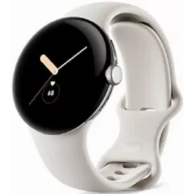 Смарт-часы Google Pixel Watch 41 мм, GPS+Cellular, серебристый/белый