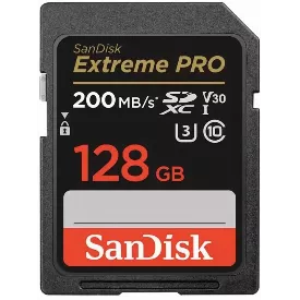 Карта памяти SanDisk Extreme Pro, 128 ГБ, черный