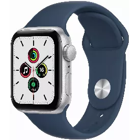 Смарт-часы Apple Watch SE 40 мм, серебристый/синий
