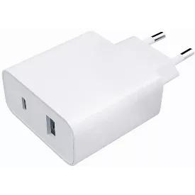 Сетевое зарядное устройство Xiaomi MI 33W Turbo Wall Charger (TYPE-A + TYPE-C), белый