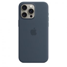 Чехол Apple iPhone 15 Pro Max Silicon Case, штормовой синий