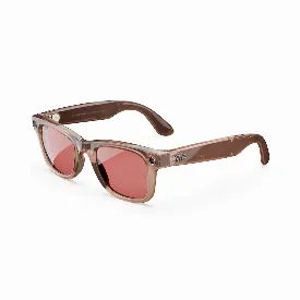 Умные очки Ray-Ban Meta Wayfarer, Shiny Warm Stone/Watermelon Red Transitions (RW4006)