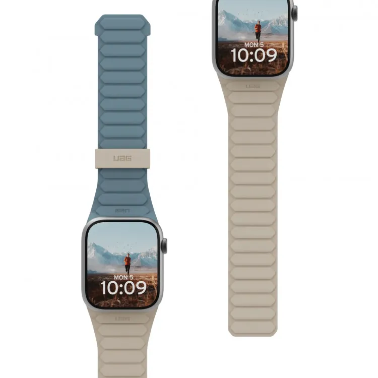 Ремешок UAG Pathfinder Silicone для Apple Watch 49/45/44/42мм, песок/голубой (Dune/Cloud Blue)